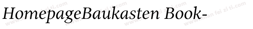 HomepageBaukasten Book字体转换